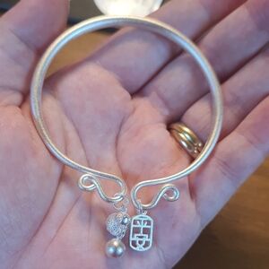 Solid 999 Sterling Silver Chinese Characteristic and Hulu Bangle Bracelet